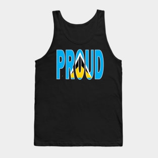 St Lucia Flag in The Word Proud - Saint Lucia - Soca Mode Tank Top